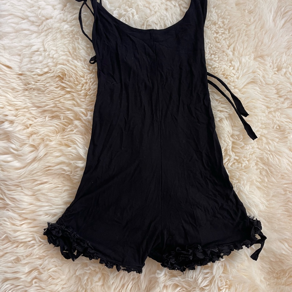 Elegant Black Festival Jumpsuit With Lace Trim